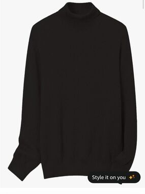 Men's Black Turtleneck Sweater